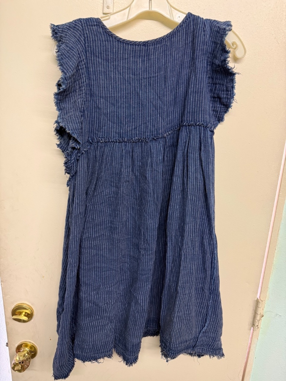 Free People Blue and White Strip Sleeveless Tunic - Picture 3 of 3